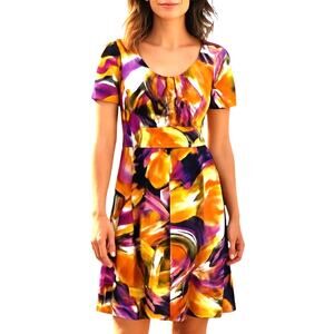 AA Studio AA 10 Women's Short Sleeve Maxi BOHO Sun Dress Miss Size Medium M